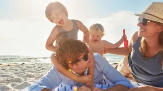 Family on Beach