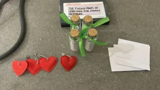 Cloth hearts and other memoribilia