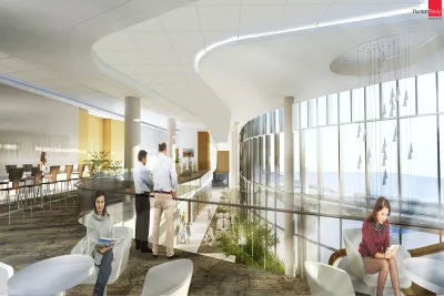 The waiting area in the main lobby at The Taneja Center