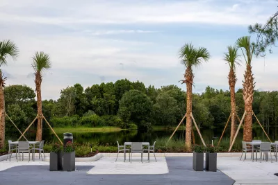 AdventHealth Care Pavilion New Tampa outdoor seating.