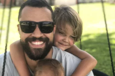 Brandon with his family