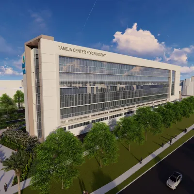 The side view of Taneja Center