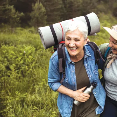Friends Hiking in the Mountains