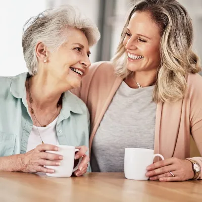 Adult woman with her mother