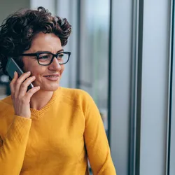 Woman talking on the phone