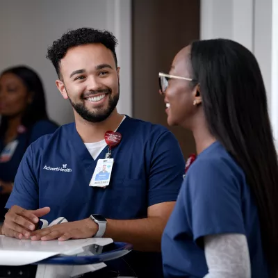 AdventHealth Nurses Talking Together Smiling