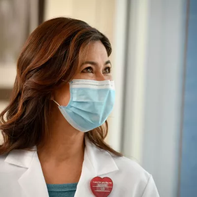 A three-quarters view of a AdventHealth physician