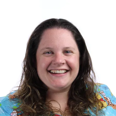 Headshot of Caitlin Crosley, PharmD, AE-C, BCPPS