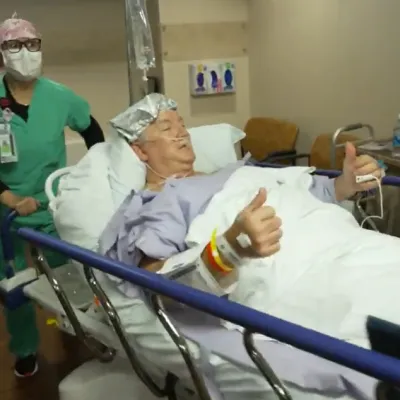 Chris Robinson on surgery day for Operation Walk USA 2025