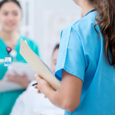 A group of medical professionals. 