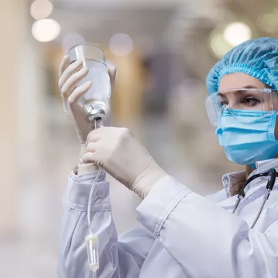 Researcher Preparing Infusion