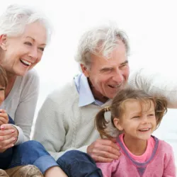 Family smiling together