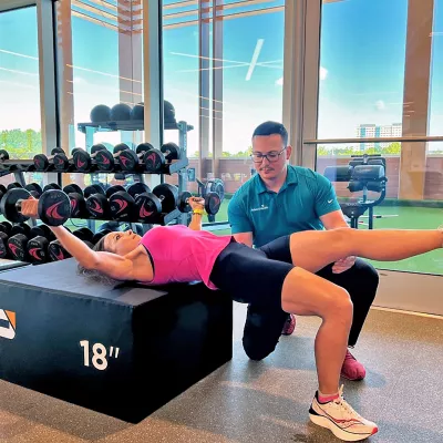 Lina Miller Rehabbing at the AdventHealth Training Center