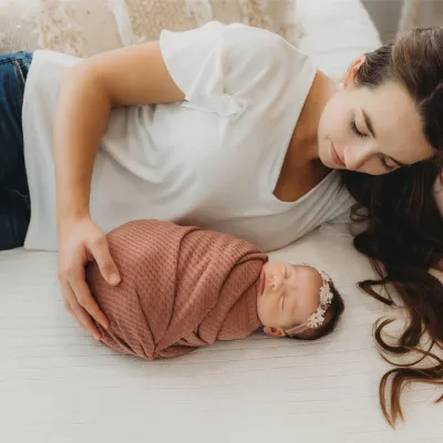 Kristin and her baby