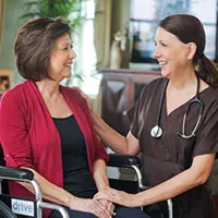 a nurse with a patient
