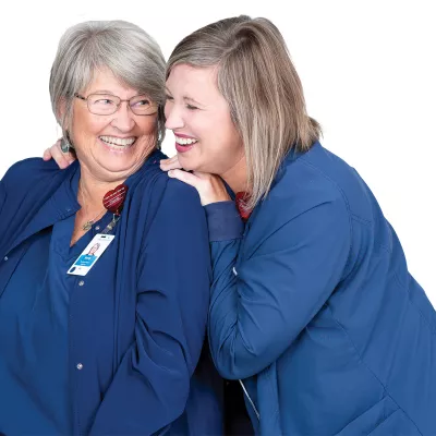 Nurse Sandy Barton with her daughter Sarah Durden