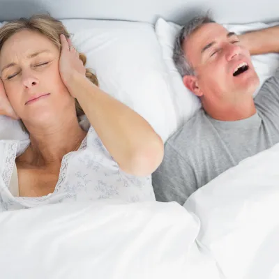 Couple having a hard time sleeping