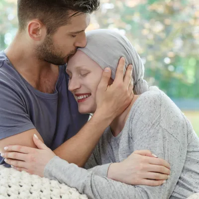 Man and woman hugging each other