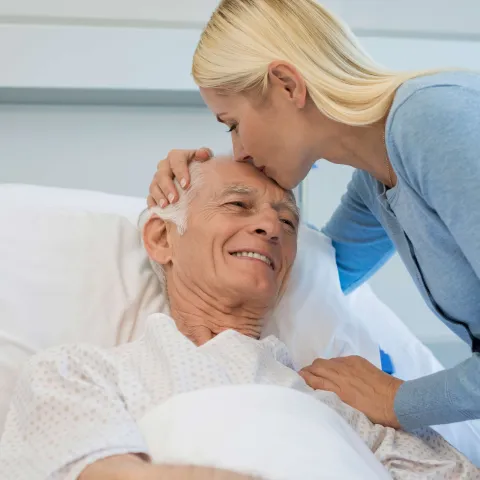 Family Member Visiting Patient