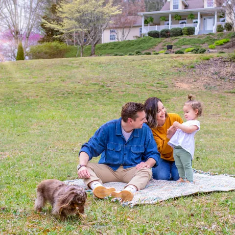Family Having Fun Outdoors