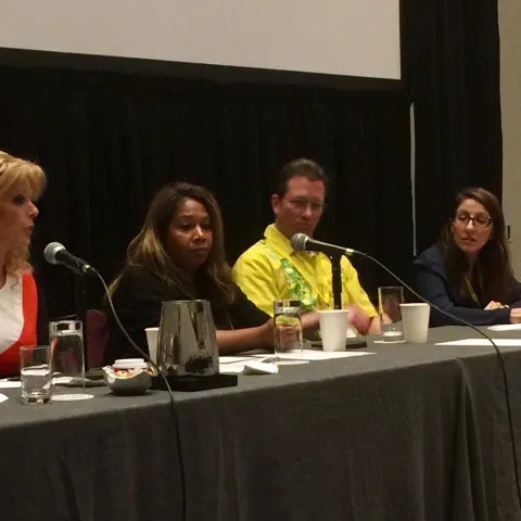 Dr. Sharona Ross speaking at the Multisociety Advanced Skills Training in Emergency Surgery Course