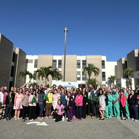 AdventHealth Lake Wales team members gathered to celebrate the prestigious designation.
