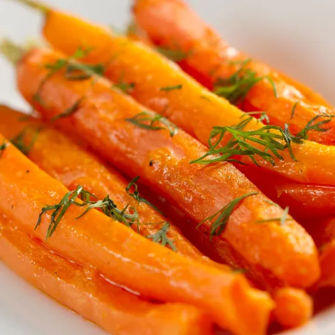 Honey Garlic Butter Roasted Carrots