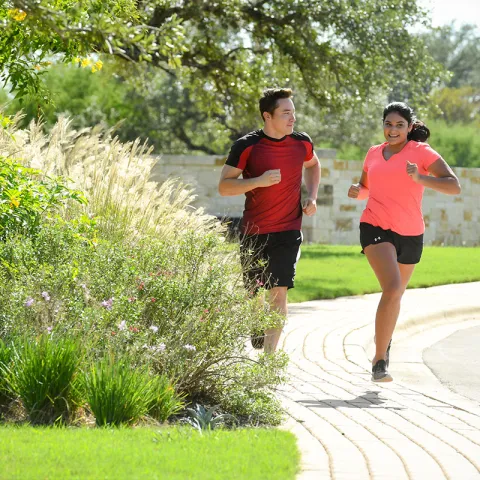 Couple running for exercise