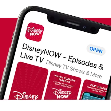 Steps for accessing DisneyNOW app