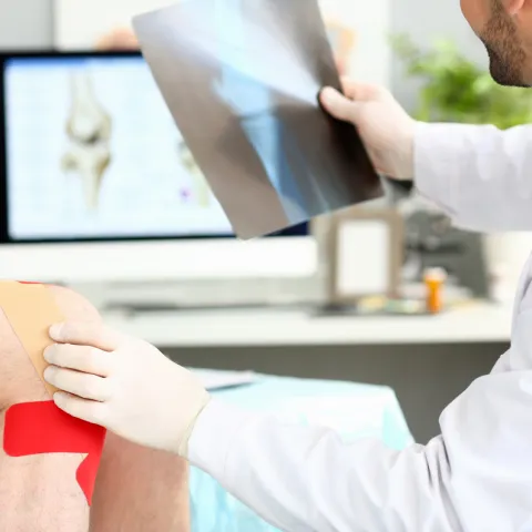 Doctor looking at X-Ray