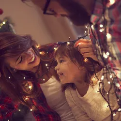 Family smiling during the holidays