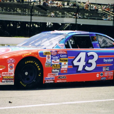 Former John Andretti's race car on the track