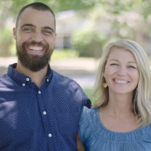 A picture of Sports Med and Rehab patient, Brandon, with his wife