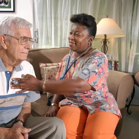 a nurse making a home visit