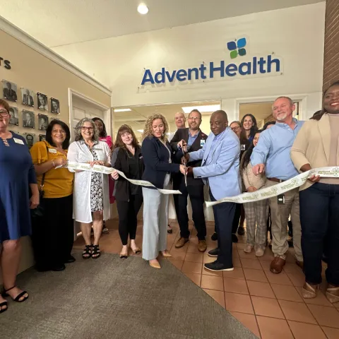 AdventHealth Heart of Florida leaders, Northeast Polk Chamber Leaders and community members were on hand for the ribbon cutting ceremony.