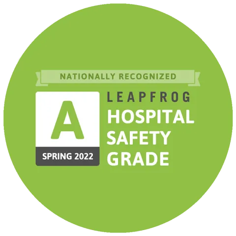 AdventHealth has earned the "Hospital Safety Grade" by Leapfrog for Spring 2022