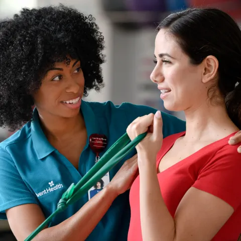 Ortho Sports Med woman in rehab