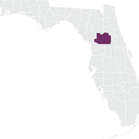 A Map of Ocala, Florida
