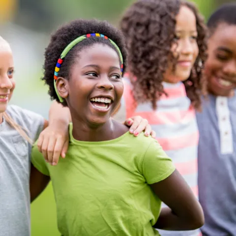 Children who have had a sports physical at summer camp.