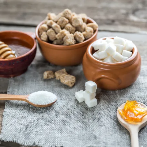 Sugar, cereal, and honey