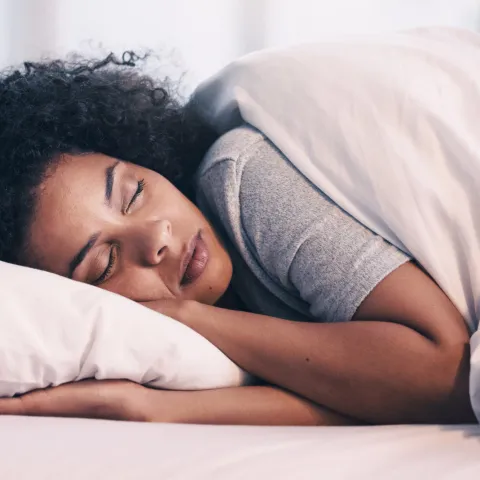 A woman sleeping peacefully