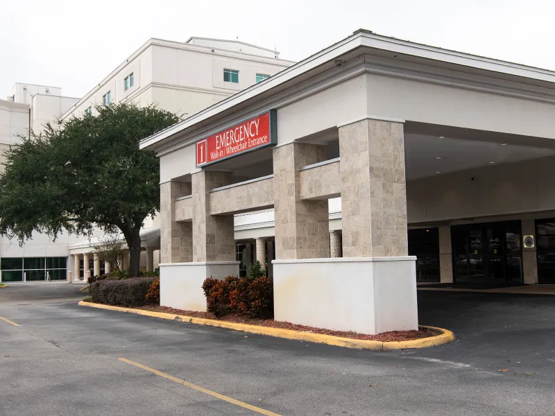 The Emergency Room entrance for AdventHealth East Orlando