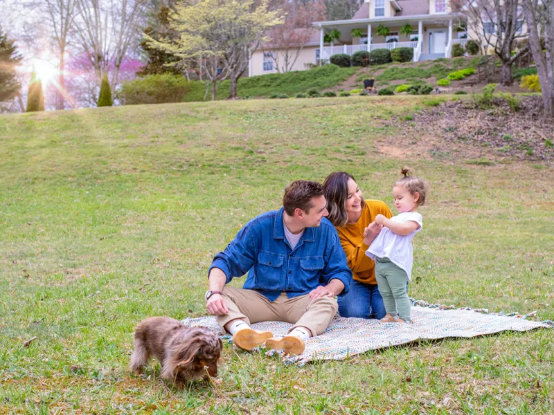 Family Having Fun Outdoors