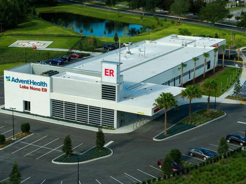 A bird's eye view of AdventHealth Lake Mary ER