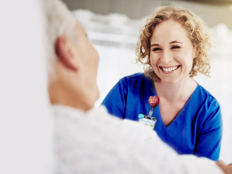Nurse working with patient
