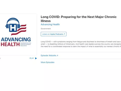 American Hospital Association Advancing Health podcast