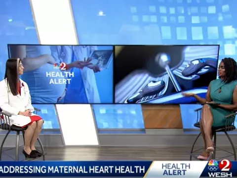 Dr. Patricia Guerrero discusses the Mother's Heartwise program with WESH 2 News anchor Summer Knowles.