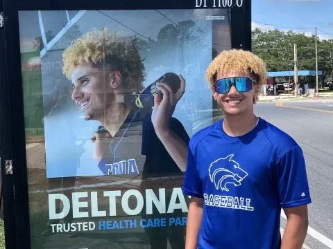 Deltona High School baseball player William Martinez is among the student athletes featured in an AdventHealth campaign.