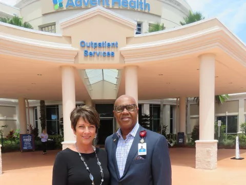 AdventHealth Palm Coast Foundation Board Members Ellie Lenkevich and Wayne Taylor