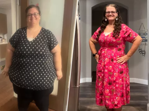 Jenn's weight loss before and after